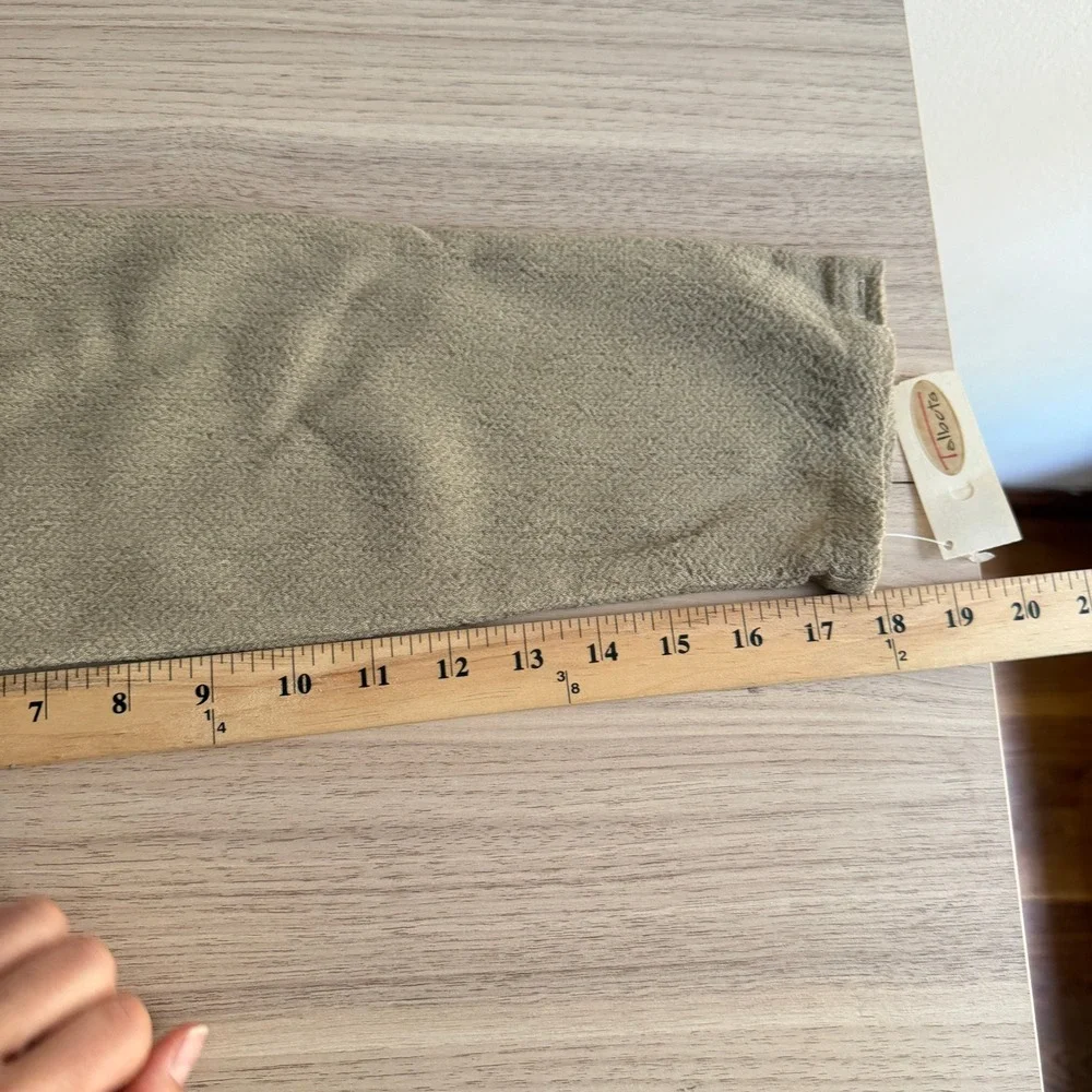 Vintage Talbots Crinkle Gauze Blouse Band Collar Tan Small NWT